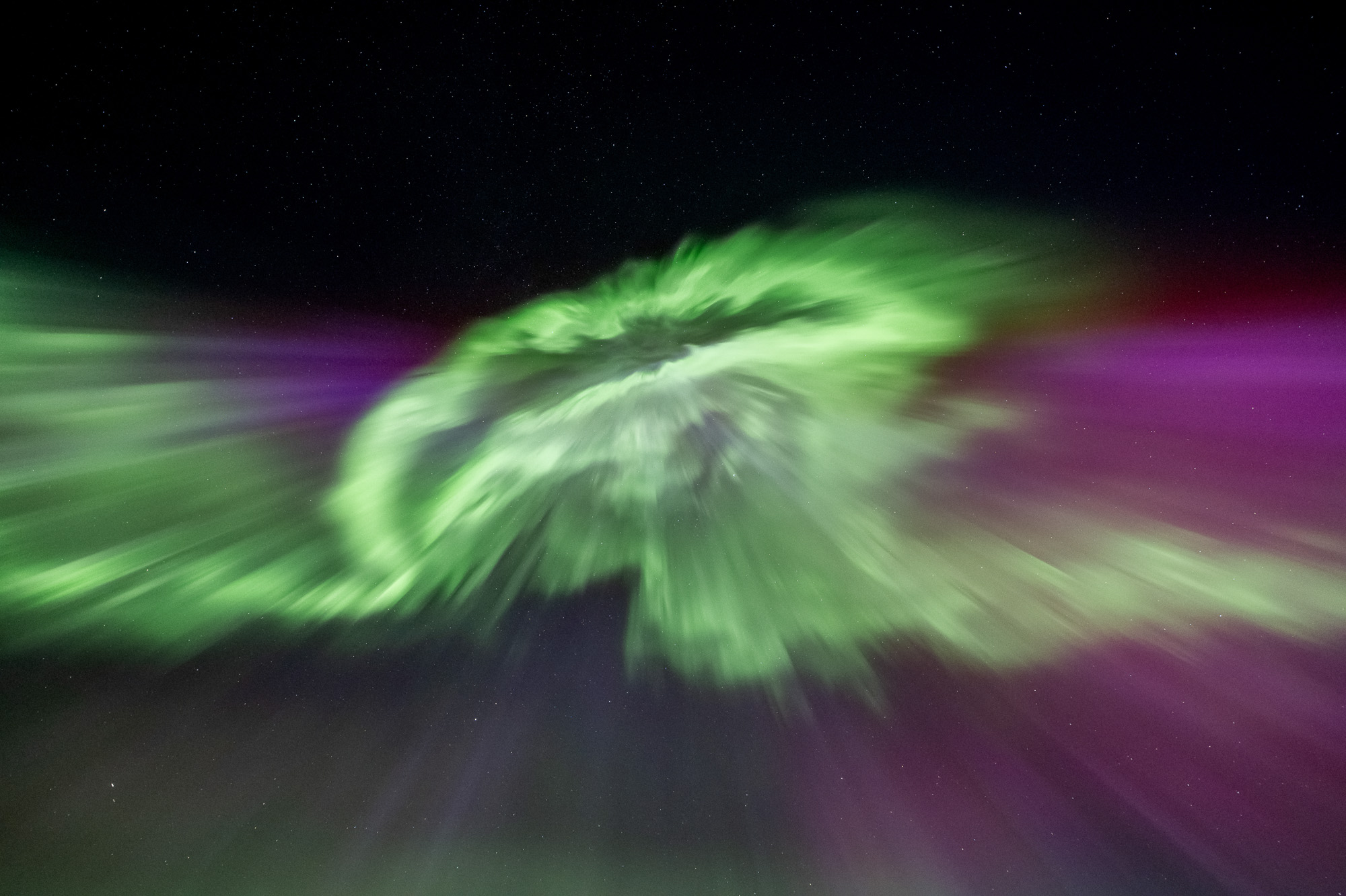 Aurora corona over Alaska
