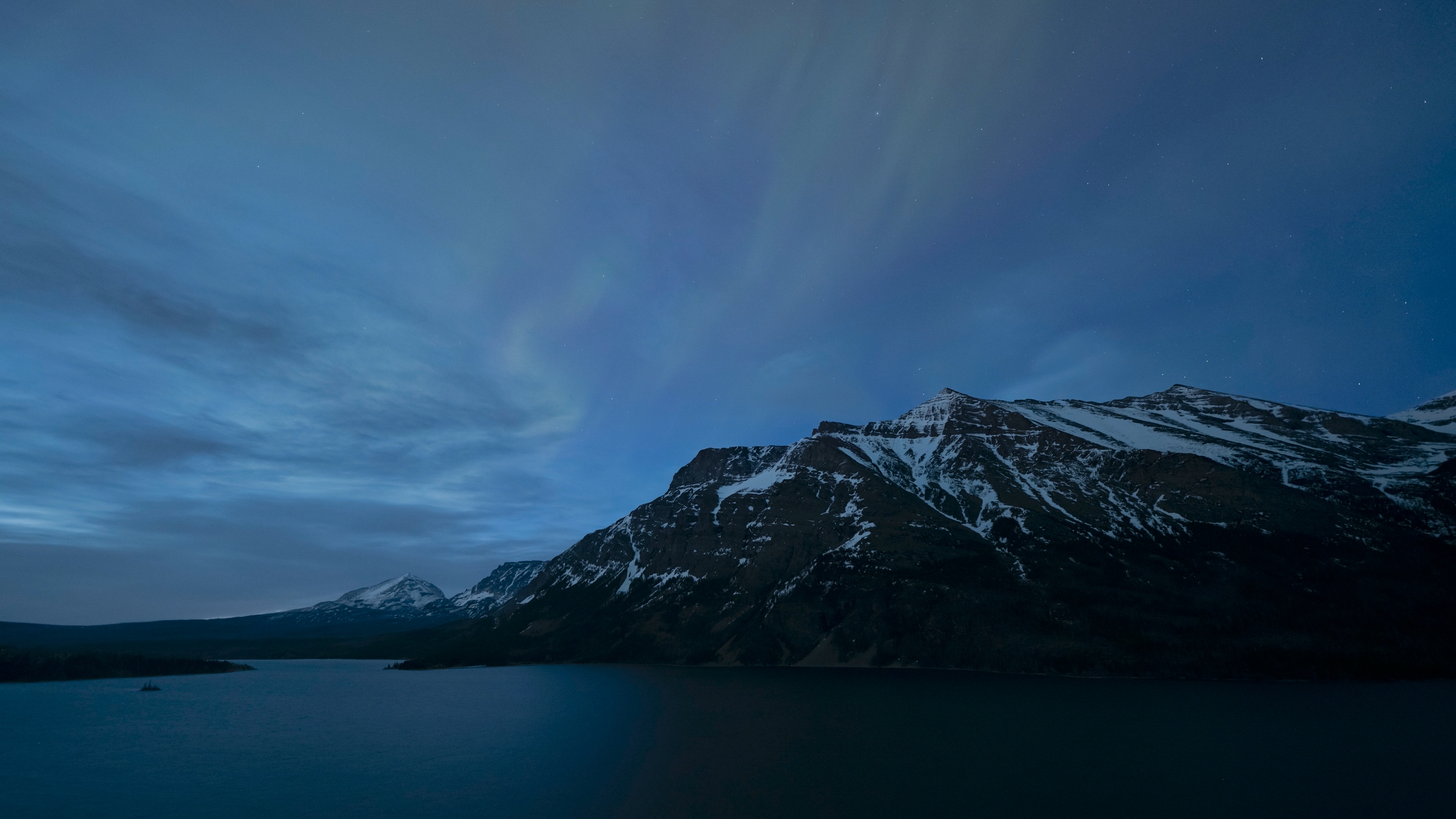 Timelapse video of the aurora borealis from Saint Mary Lake, Glacier National Park, Montana, USA.