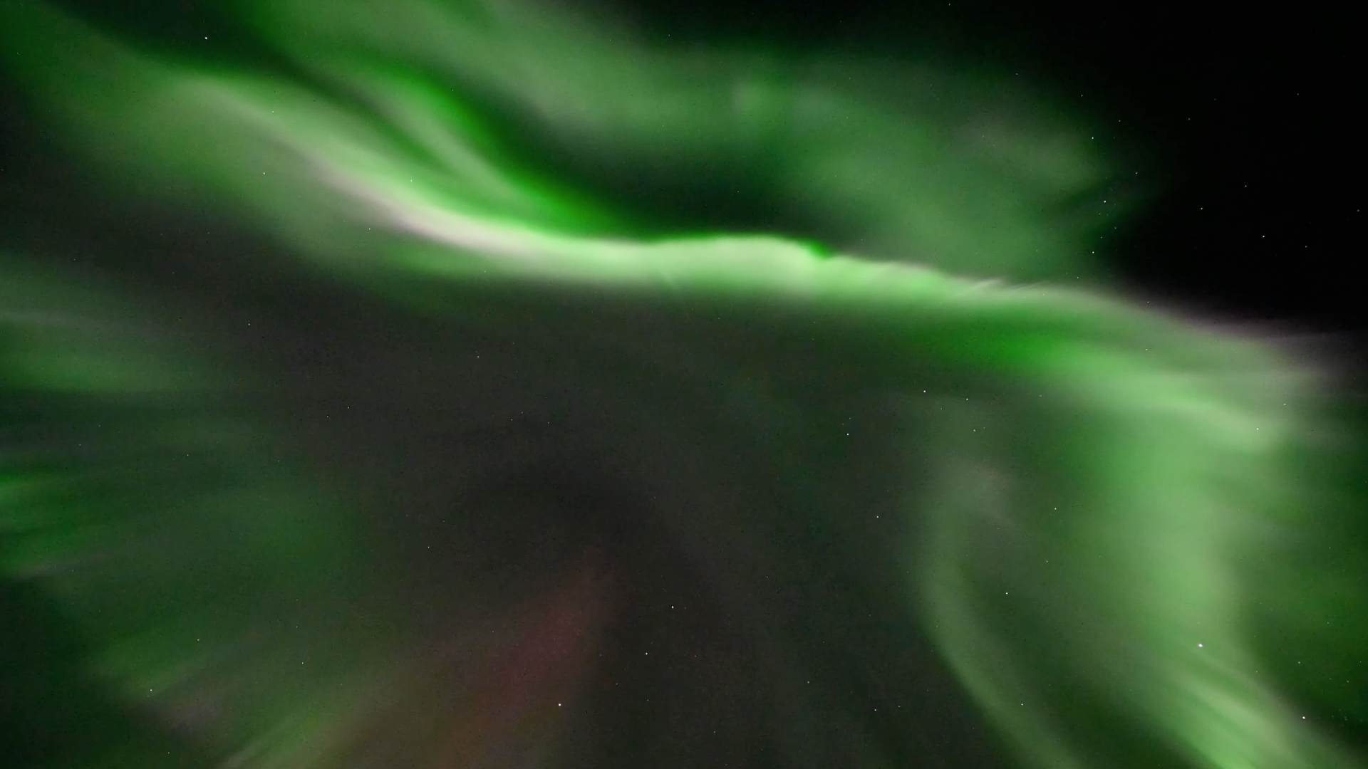 Short aurora corona over Alaska